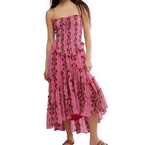 Free People Alejandra Sleeveless Smocked Midi Dress